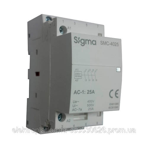 Купить Контактор модульний SIGMA 25А, 4Р, 4NO, 230V (SMC-4025-4NO ...
