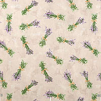 Тканина для штор, римським штора, скатертина, декор букети лаванди