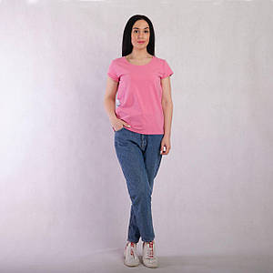 Жіноча літня футболка Світло-рожева р. 44