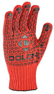 Перчатки робочі х/б оранжева з пвх покриттям 11 розмір "Doloni арт.4461" (Україна)