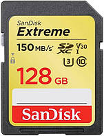 Карта пам'яті SanDisk 128GB SDXCC Class 10 UHS-I U3 V30 Extreme (SDXV5-128G-GNCIN)