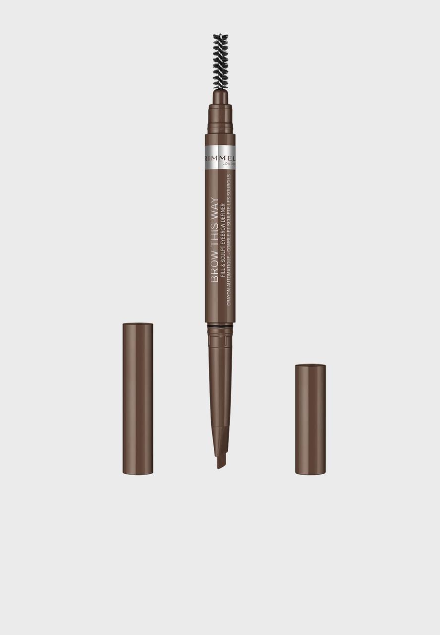 Олівець для брів Rimmel Fill&Sculpt Eyebrow Pencil 003 - Dark Brown 0,25 г, фото 1
