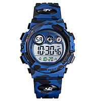 Skmei 1547 kids темно-синій камуфляж дитячий спортивний годинник