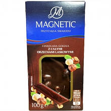 Шоколад чорний з лісовими горіхами Magnetic Czekolada gorzka z Orzechami 100 г