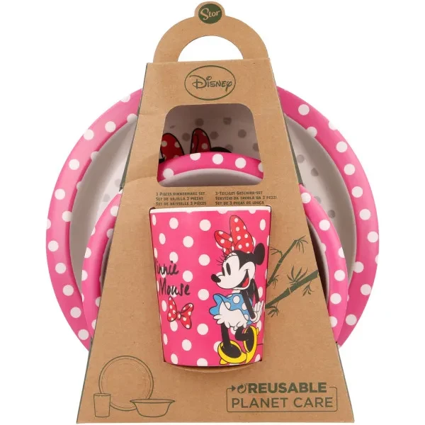 Набір посуду Stora Enso Disney - Minnie Mouse, Bamboo Premium Set