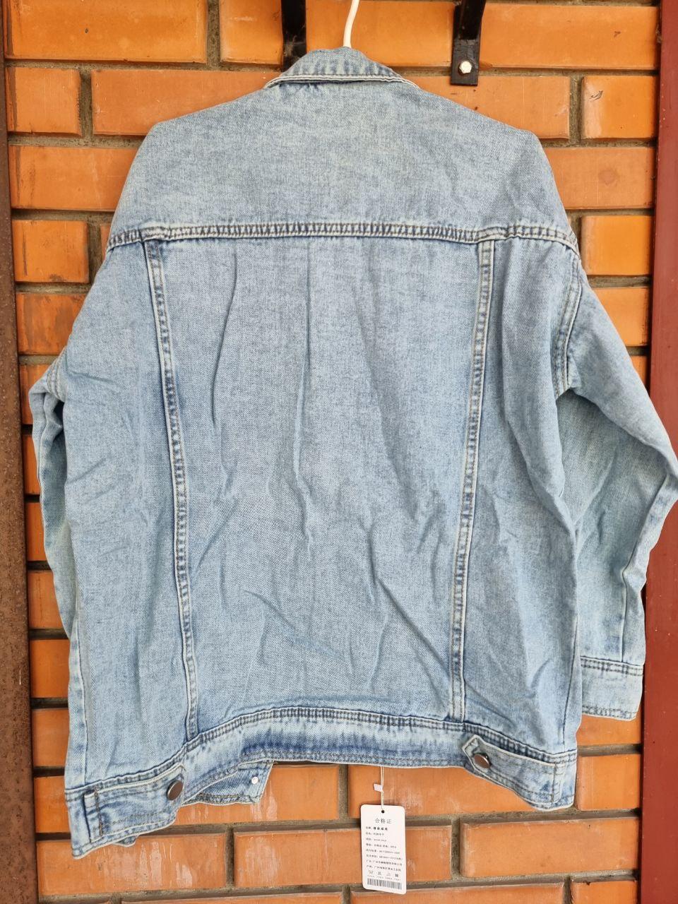 Куртка джинсова оверсайз із кишенями на ґудзиках, фото 1