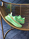 Кроссовки мужские зеленые Adidas Yeezy boost 350 v2 glow in the dark (00555), фото 10