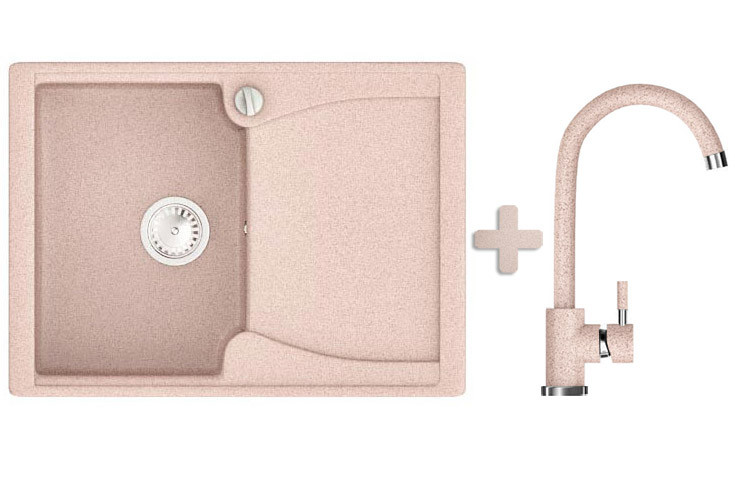 Комплект: мийка гранітна ASKANIA MILANA Авена + Кран