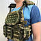 Плитоноска з розвантажувальною системою Камуфляж / Військова тактична плитоноска жилет, фото 2