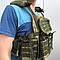 Плитоноска з розвантажувальною системою Камуфляж / Військова тактична плитоноска жилет, фото 4