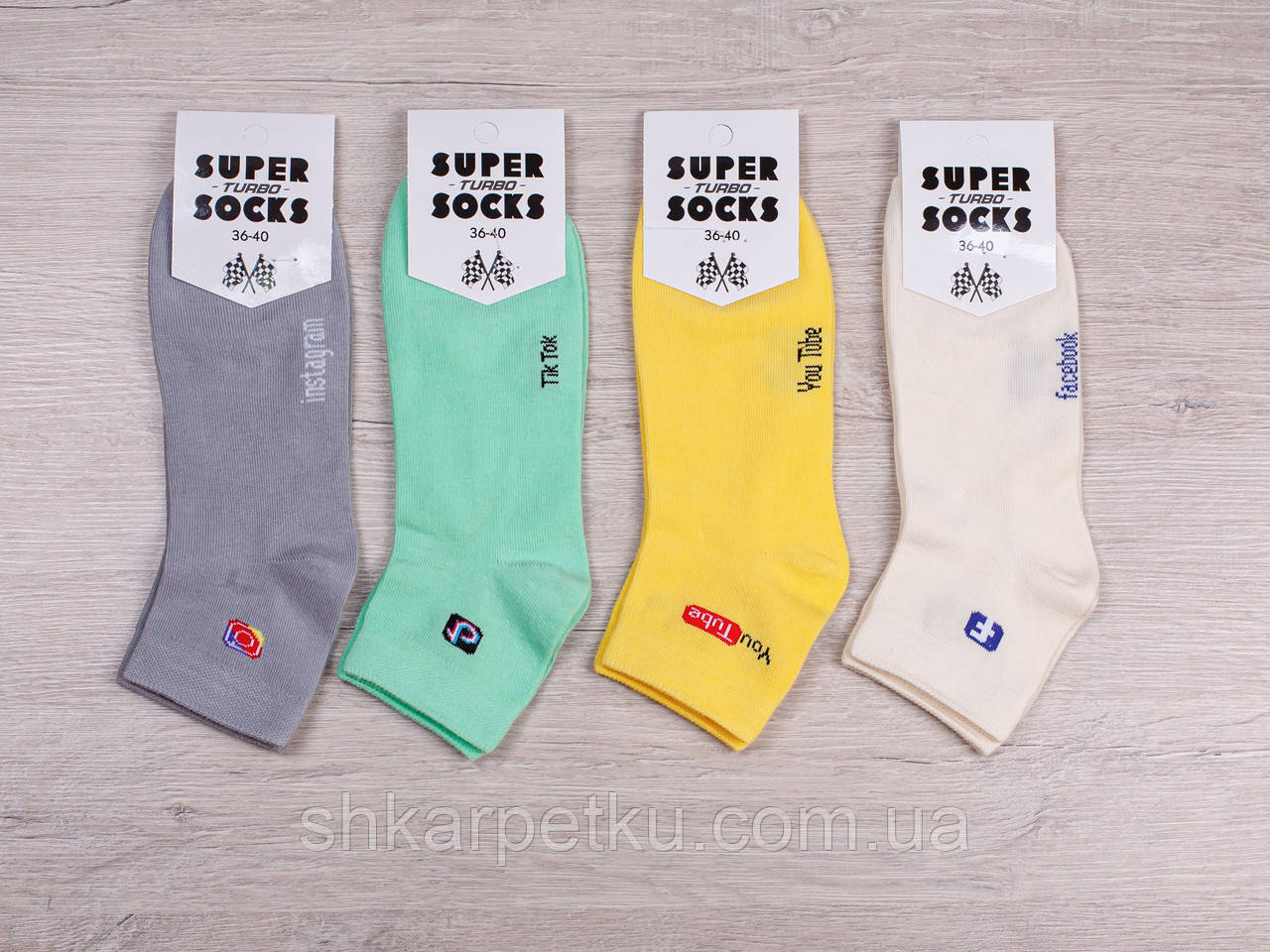 Жіночі середні шкарпетки стрейчеві Super Socks бавовна розмір 36-40 12 пар/уп асорті