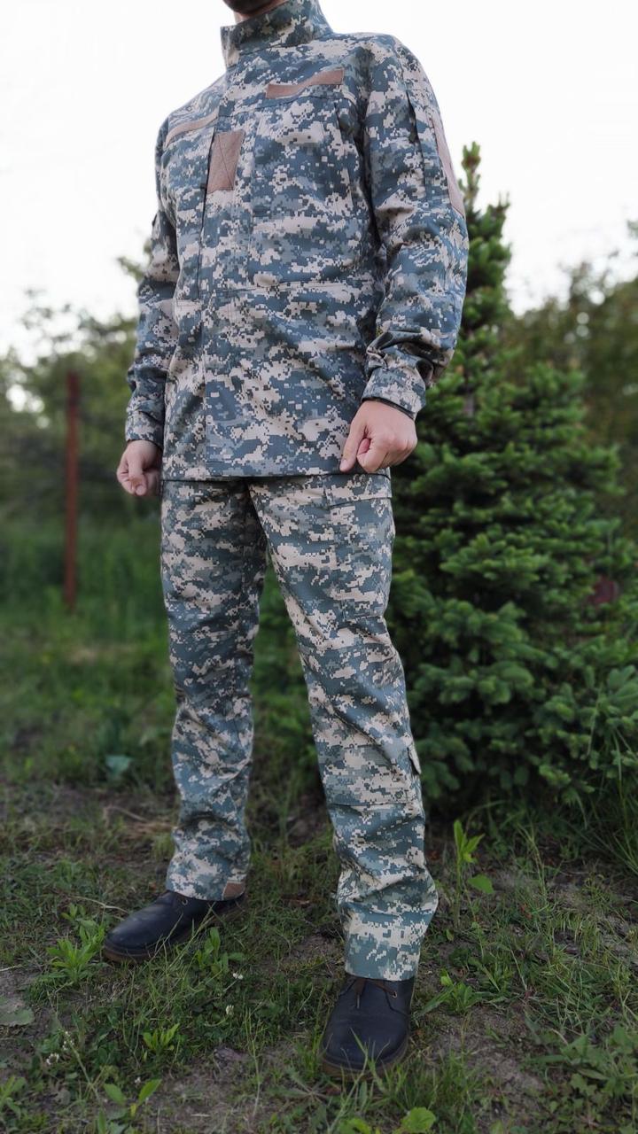 Військовий комплект кітель і штані ріп стоп вафелька зсу піксель камуфляж 2022 нового літнього зразка, фото 1