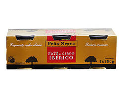 Паштет печінковий свинячий іберійський Pena Negro Iberico Pate, 3шт*250 г 8411814209046