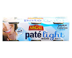 Паштет печінковий свинячий низькокалорійний Argal Pate light, 3шт*80 г 8411814660168