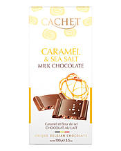 Шоколад Cachet молочний з солоною карамеллю 32%, 100 г