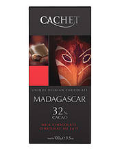 Шоколад Cachet молочний Madagascar 32%, 100 г