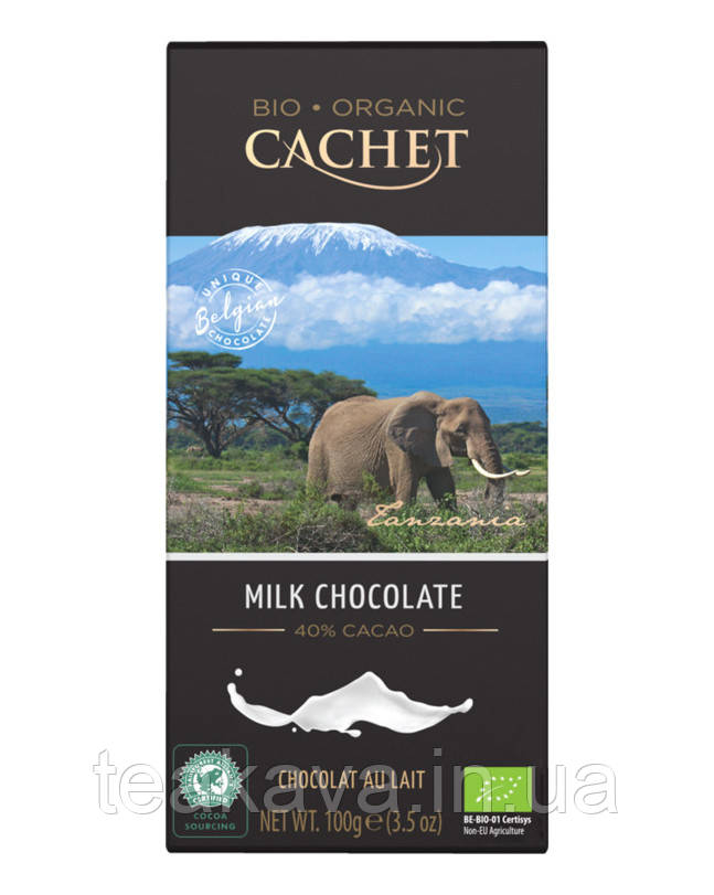Шоколад Cachet Tanzania молочний 40%, 100 г