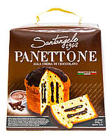 Паска Панеттоне с шоколадным кремом и кусочками шоколада Santangelo PANETTONE alla crema di cacao, 908 г