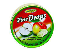 Льодяники зі смаком яблука Woogie Fine Drops Bonbons mit Apfelgeschmack, 200 г