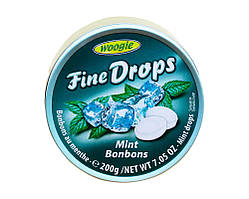 Льодяники зі смаком м'яти Woogie Fine Drops Mint Bonbons, 200 г