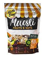 Мюсли с фруктами, орехами и семенами Hello Day! Muesli Fruts & Nuts, 300 г (5906660202776)