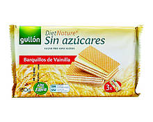 Вафлі без цукру з ванільною прошаркою GULON ZERO Dieet Nature Barquillos de Vainilla, 180 г
