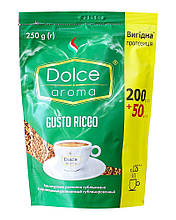 Кава розчинна Dolce Aroma Gusto Ricco, 200 + 50 грам в подарунок