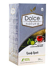 Чай чорний "Dolce Natura" Граф Грей, 2г*25 шт (ароматизований чай у пакетиках)