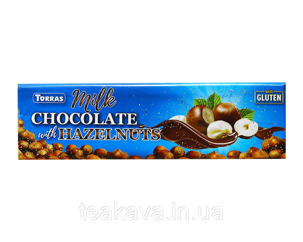 Купить Шоколад молочный без глютена TORRAS с фундуком 32%, 300 г, цена ...
