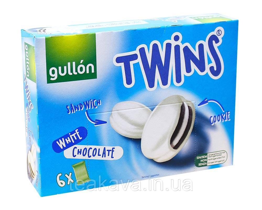 Печінка сендвіч шоколадне в білому шоколаді GULON Twins White Chocolate, 252 г
