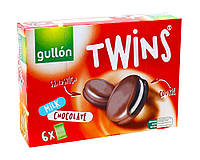 Печенье сэндвич шоколадное в молочном шоколаде GULLON Twins Milk Chocolate, 252 г (8410376028416)