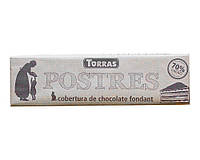 Шоколад черный без глютена TORRAS Postres Cobertura De Chocolate Fondant 70%, 300 г (8410342000880)