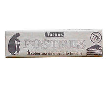 Шоколад чорний без глютену TORRAS Postres Cobertura De Chocolate Fondant 70%, 300 г