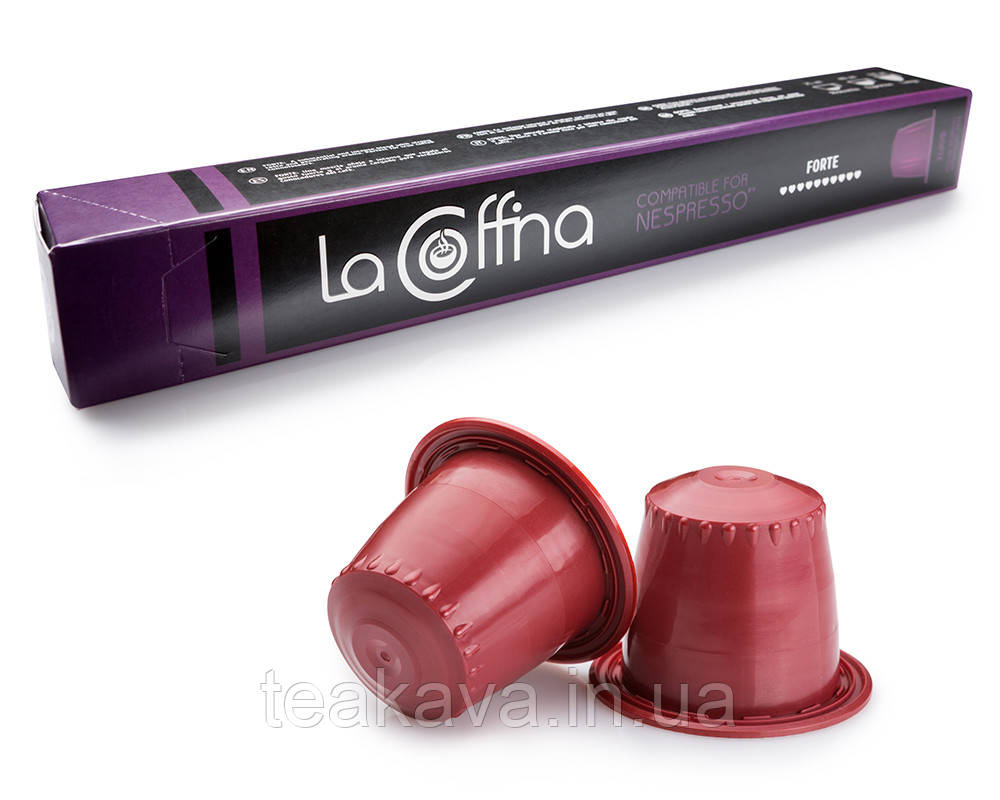 Кава в капсулах La Cоffina FORTE Nespresso, 10 шт (20/80)
