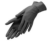 Перчатки нитриловые черные, размер М, 100 шт