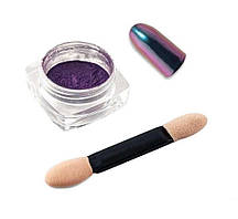 Дзеркальна пудра для втирання "Майський Жук" Starlet Professional 04, колір синьо-фіолетовий
