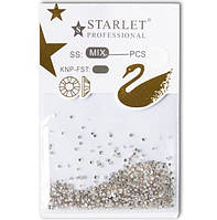Стрази Starlet Professional st-ss, мікс срібло, 1400 шт.