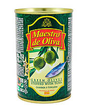 Оливки з тунцем Maestro de Oliva, 280 г (ж/б)