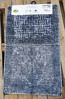 Набор ковриков VINTAGE MOSSO COTTON 50х60 и 60х100 ( TM Zeron) серо-черный, Турция