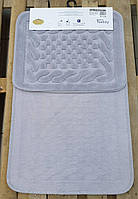 Набор ковриков COTTON MAT 50х60 и 60х100 (TM Zeron) серый, Турция