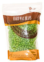 Воск пленочный для депиляции Hard wax beans в гранулах 500 г (пакет) зеленый