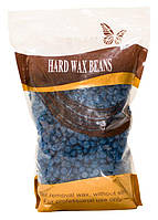 Воск пленочный для депиляции Hard wax beans в гранулах 500 г (пакет) темно-синий