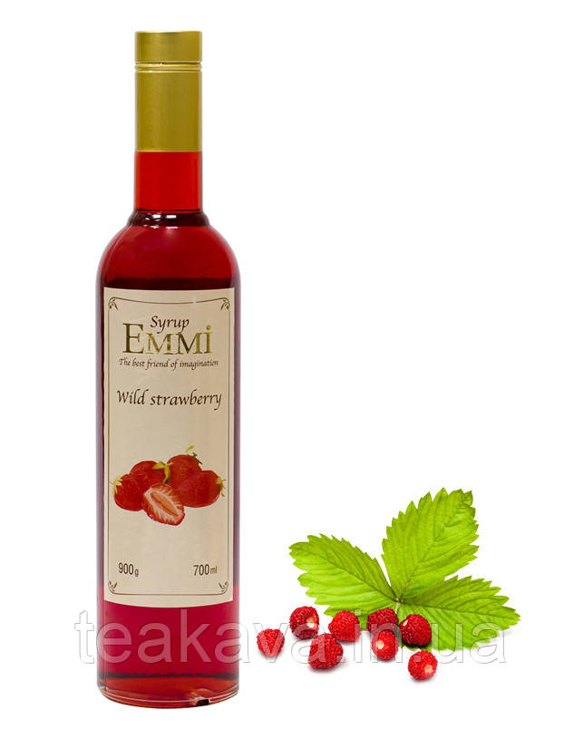 Сироп Emmi Земляни 0,7 л (скляна пляшка), фото 1