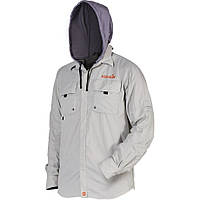 Рубашка Norfin Focus Hood Gray 657002-M летняя с длинным рукавом и капюшоном размер M