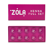 Набір хни для брів бокс ZOLA Henna Full Set / 10 шт. по 2,5 г