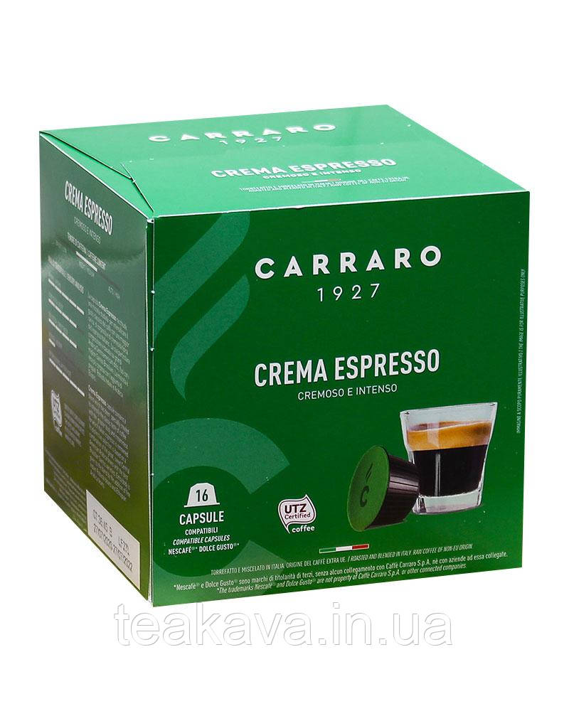 Кава в капсулах Carraro Crema Espresso DOLCE GUSTO, 16 шт 8000604900838