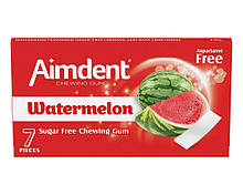 Жувальна гумка без цукру зі смаком кавуна Aimdent WATERMELON, 7 шт/уп (жевачка, жуйка)