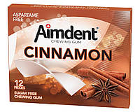 Жевательная резинка без сахара со вкусом корицы Aimdent CINNAMON, 12 шт/уп (8681259504123)