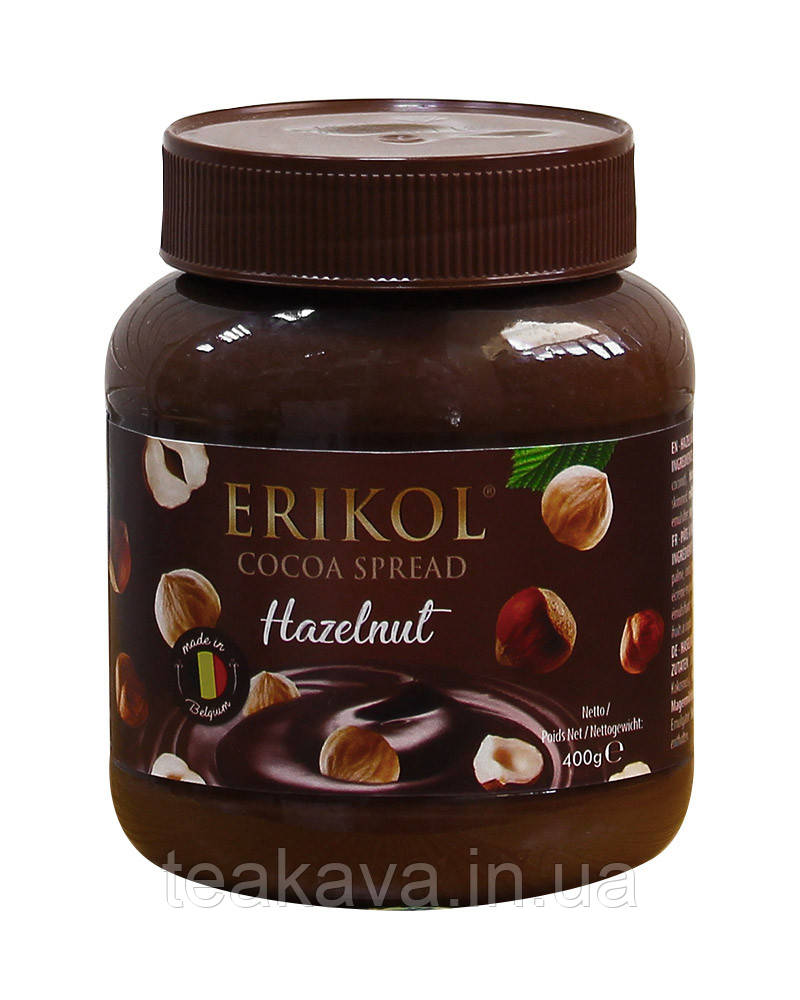Шоколадна паста з лісовим горіхом Erikol Hazelnut, 400 г (4260421985515)