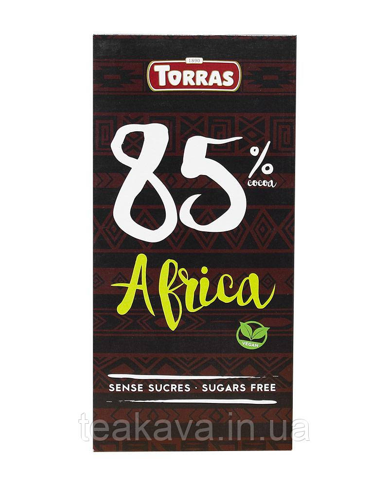 Шоколад чорний без цукру, без глютену TORRAS Africa 85%, 100 г